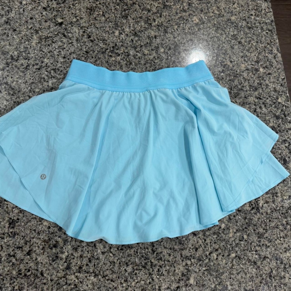 Lululemon Court Rival High-Rise Skirt Long Cyan Blue LW8AH4T Size 8 - Picture 2 of 5